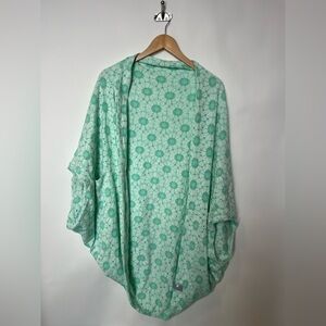 Bodhi Swag Mint‎ Floral Cocoon Cardigan Shawl One Size